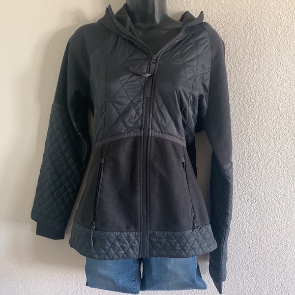 C9 By Champion Women's Charcoal Gray Hybrid Quilted Hooded Warm Jacket size M - Picture 2 of 10